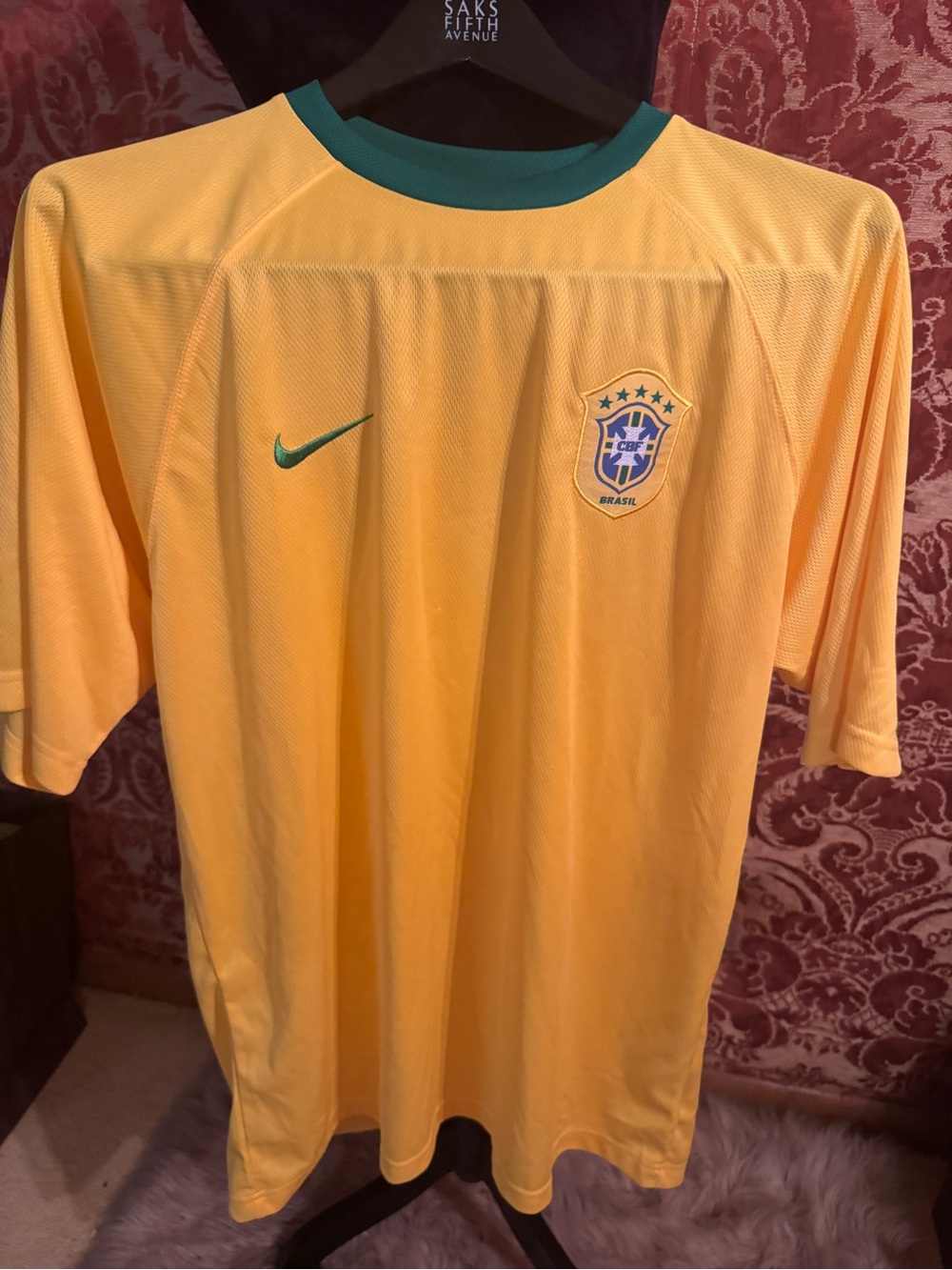 Nike Yellow Jersey with Teal Trim-Brazil
